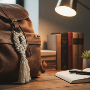 The "Wanderer" Macrame Leaf Keychain